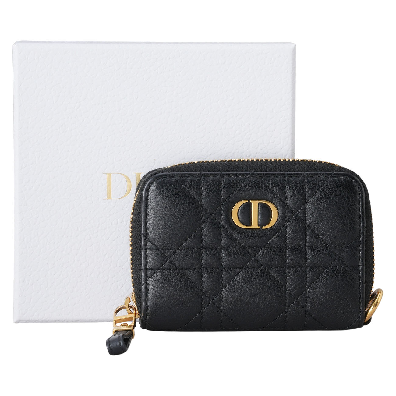 CHRISTIAN DIOR(USED)디올 카로 탈착식 지퍼 카드 지갑